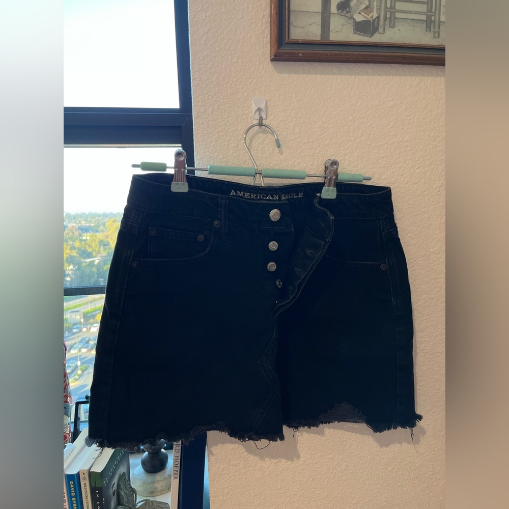 Black jean skirt
